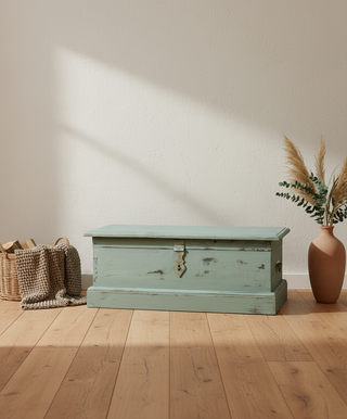 Baúl rústico de madera