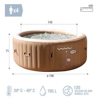 Intex 28426EX SPA Hinchable Beige