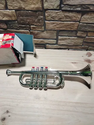 Bontempi ChromeEcho Trompeta cromada de 4 notas