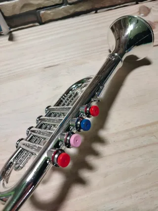 Bontempi ChromeEcho Trompeta cromada de 4 notas