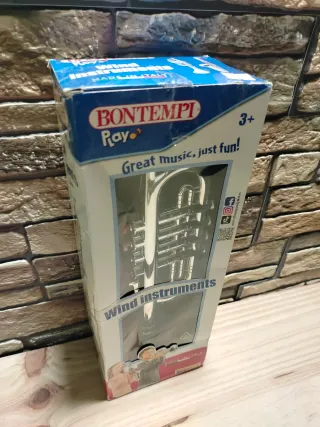 Bontempi ChromeEcho Trompeta cromada de 4 notas