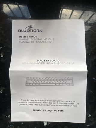 Teclado Bluetooth BLUESTORK Plata y Blanco