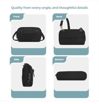 Bolso Travelon Antirrobo Metro Convertible Negro
