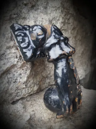 Antigua aldaba llamador hierro Mano de Fátima