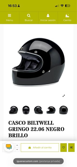 Casco Gringo Biltwell Negro