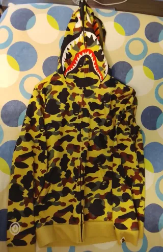 Sudadera Bape Camuflaje Tiburón Amarillo