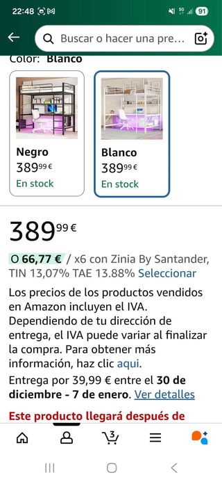 cama con escritorio debajo