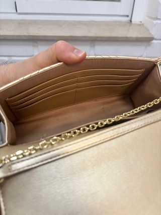 Bolso Love Moschino Dorado Matelassé