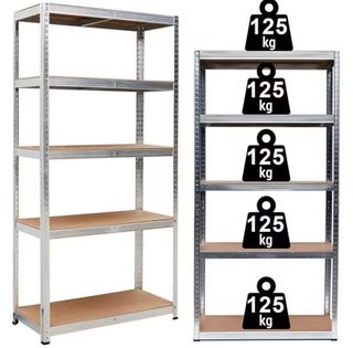 Estantería metálica y resistente de 5 baldas