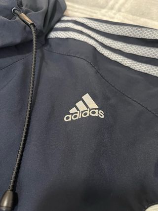 Chaqueta Adidas Retro Talla L Azul y Blanca