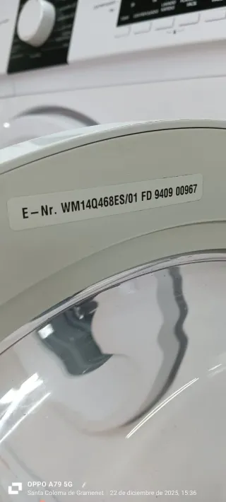 Lavadora Carga Frontal Siemens 8 kg iQdrive