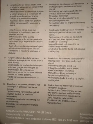 Antena TV Thomson Interior Amplificada