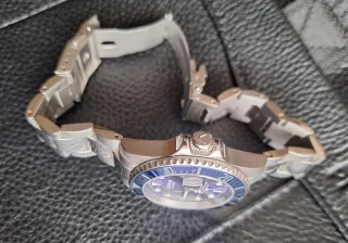 Reloj Loreo Automático Azul y Plateado