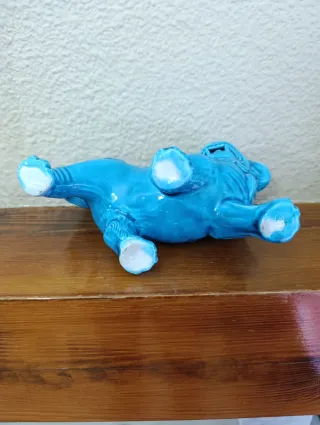 León Fu Fu de Porcelana Azul