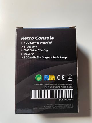 Consola Retro 400 Juegos Azul