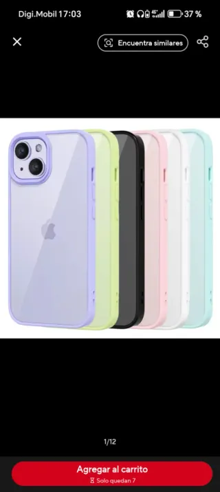 Funda iPhone Transparente con Borde