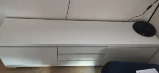 Mueble TV blanco madera