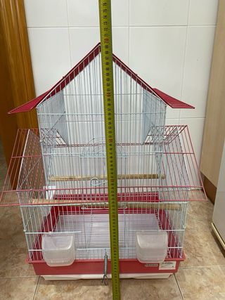Jaula grande para pájaros Yommy con accesorios