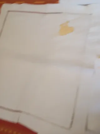 Juego cuna lino bordado mano nuevo