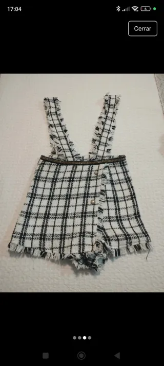 Mono falda pantalón cuadros