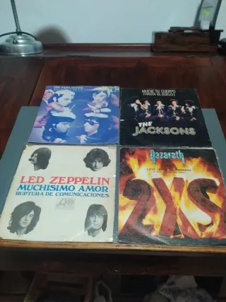 Lote 4 Vinilos Rock/Pop: The Jacksons, Led Zeppeli