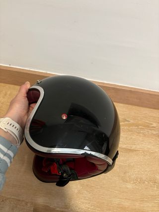 Casco Jet Bandit Negro con Visera