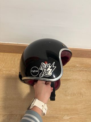 Casco Jet Bandit Negro con Visera
