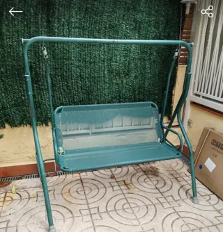 Balancín hamaca terraza jardín