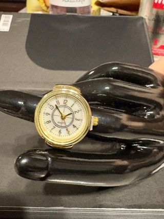 Anello orologio elastico color oro