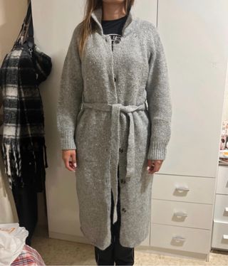 Abrigo largo Zara gris