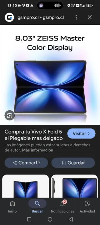 Vivo X Fold 5 Negro - Versión Europea