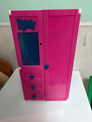 Armario Nancy Rosa con Cajones y Espejo