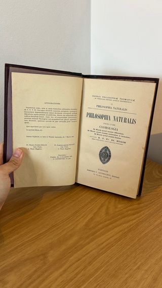 Libro Philosophia Naturalis 1903 - Eduardo Hugon