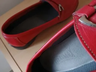 Zapatos piel rojo Fleximax t36 37 24h mujer