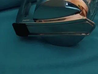 Jarra vintage cristal y metal