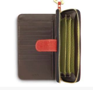 Billetera piel labrada roja de Tous