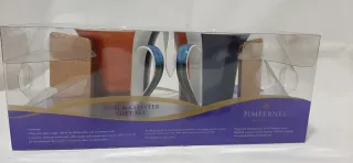 Estuche 2 Tazas Pimpernel Porcelana. Con posavasos