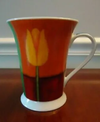 Estuche 2 Tazas Pimpernel Porcelana. Con posavasos