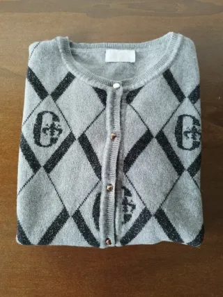 Cardigan Conte of Florence Argyle Argento