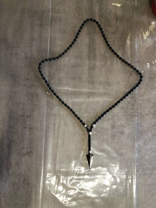 Collana Agata Nera con Ciondolo Freccia