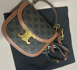 Bolso Celine Triomphe Marrón y Dorado