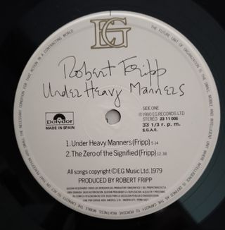 Robert Fripp God Save The Queen Vinile