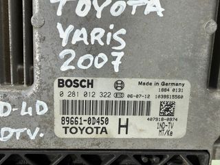 0281012322 Centralita UCE Motor Toyota Yaris 1.4D4