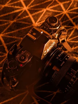 Cámara Canon A-1 + Tamron 28-70mm Macro