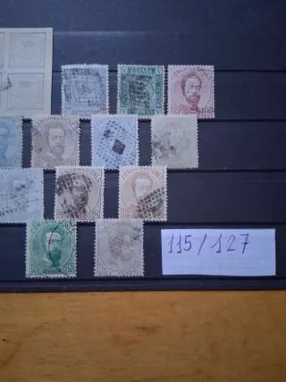 Sellos España 1872 N° 115/27