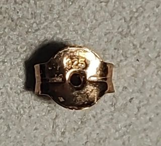 Pendientes Plata de Ley 925 bañados en Oro - Perla