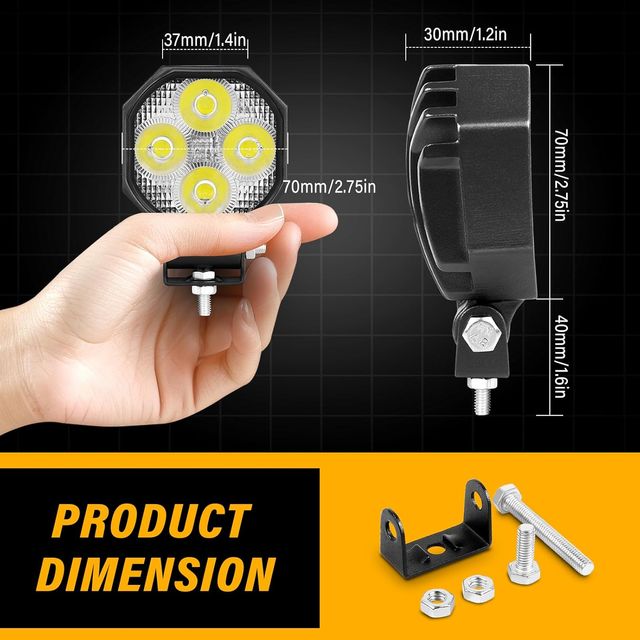 Foco LED Trabajo RIGIDON 16W 1600LM IP67