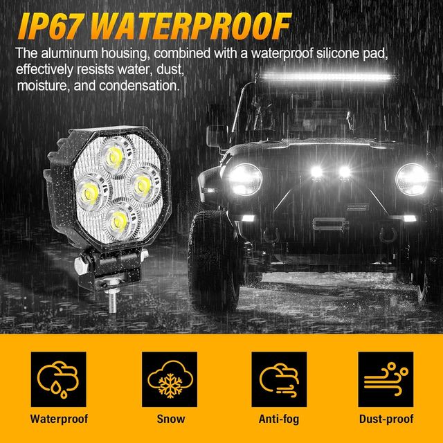 Foco LED Trabajo RIGIDON 16W 1600LM IP67