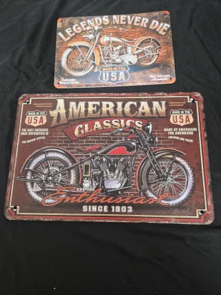 Lámina Metálica Motos American Classics