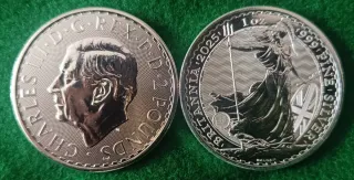 8 Monedas Plata Británica 1 Onza Pura 999